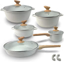 Jogo De Panelas Cookware 5 Peças Revestimento De Granito