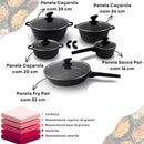 Jogo De Panelas Cookware 5 Peças Revestimento De Granito