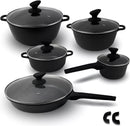Jogo De Panelas Cookware 5 Peças Revestimento De Granito