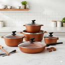 Jogo De Panelas Cookware 5 Peças Revestimento De Granito