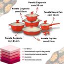 Jogo De Panelas Cookware 5 Peças Revestimento De Granito